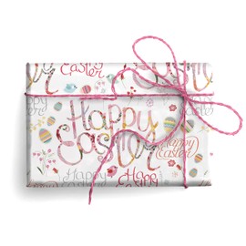 ARKRAFT Wrapping Paper 4 Sheets 90 x 65 cm FSC Paper Plastic-Free Packaging Easter Drawings (Easter)