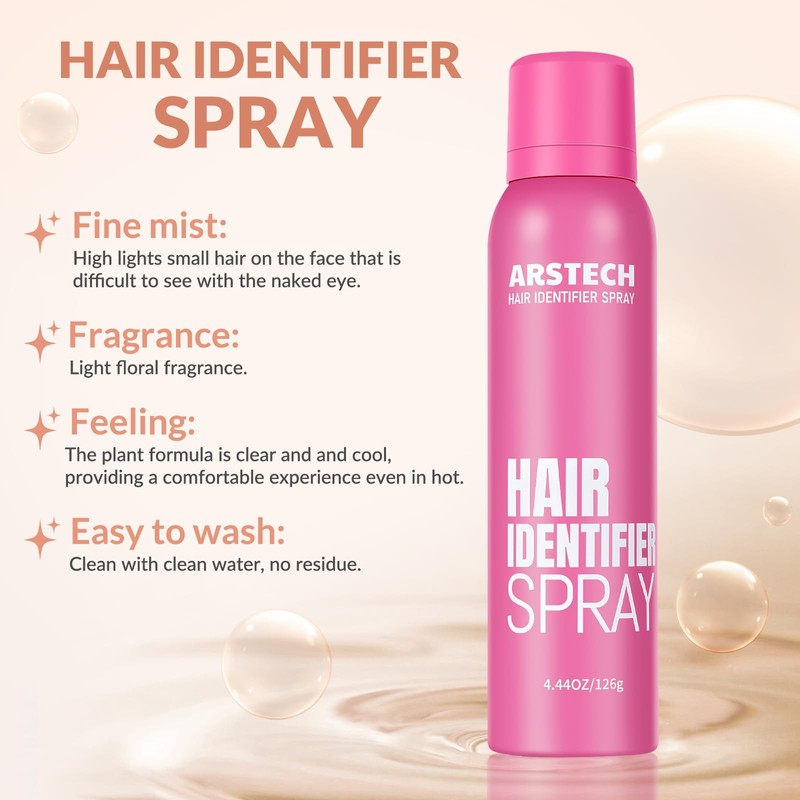 Hair Identifier Spray for Face Shaving Dermaplaning Tool Skin Body