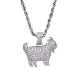 KummerSaprk Goat Necklace for Women Gold Charm Necklace Goat Pendant Necklace Rhinestone Goat Necklace Cute Animal Necklace Trendy Birthday Jewelry Gift for Women