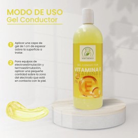 Gel Conductor con Vitamina E para Aparatología Profesional, 1 L
