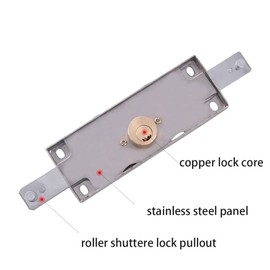 Rolling Gate Door Lock Stainless Steel Roller Shutter Door Lock with 3 Keys for Warehouse Garage