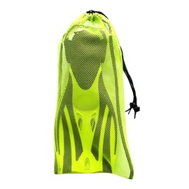 Sharplace 19'' x 9'' Drawstring Mesh Bag Storage Pouch Carry Sack for SCUBA Snorkeling Diving Gear Flippers Goggles Swimming Accessories, Yellow