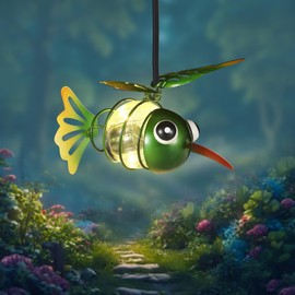 Hummingbird Solar Outdoor Hanging Lantern Creative Small Sculpture Lights Durable Waterproof Used for Party Festivals Garden Decor Birthday Gifts for Grandma Mon Women