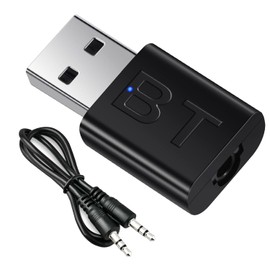 Adaptador de receptor inalámbrico Bluetooth 5.4, kit USB Bluetooth para coche, mini adaptador Bluetooth 2-1, Plug and Play, receptor de música inalámbrico para música de coche/audio estéreo