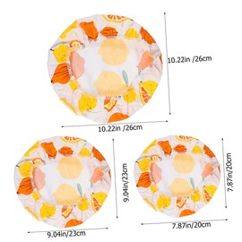 Generic 3Pcs Reusable Salad Bowl Covers Stretchable Dish Covers for Food Preservation Elegant Cloth Design for Parties and Picnics Airtight Seal Keeps Food Fresh