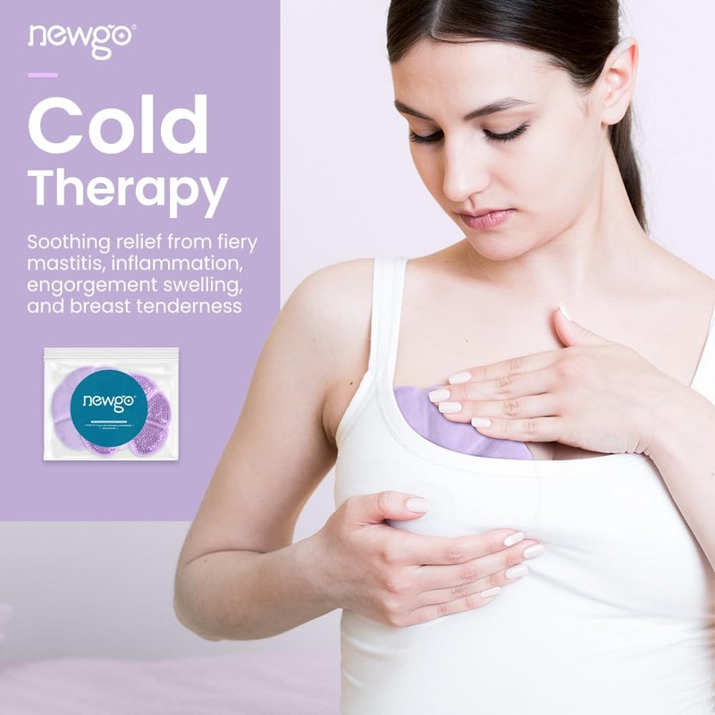 NEWGO Breast Ice Pack 2 Pack Gel Ice Pack for