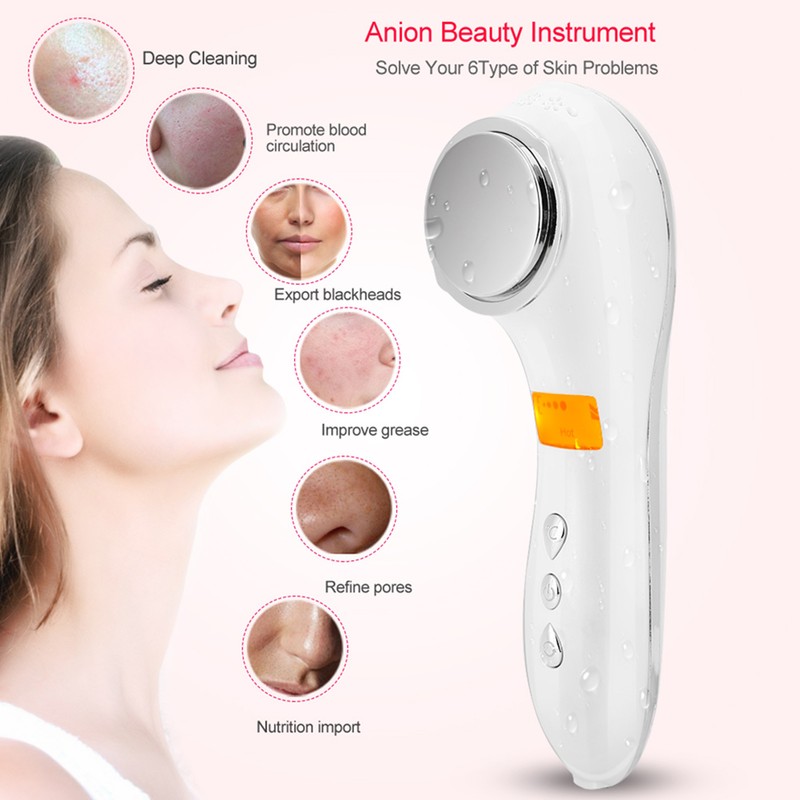 Protable USB Hot&Cold Rejuvenation Instrument Face Beauty Machine Beauty Massager