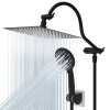 Hibbent All Metal Showerhead,10' - Square 10'' - Matte Black