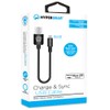 HyperGear Charge & Sync Tangle-Free Durable Micro USB Cable 6in/15cm.