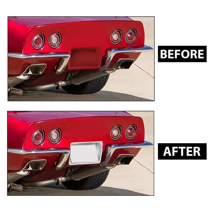 CHEDA Rear License Plate Bezel Housing Frame Chrome Compatible with