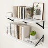 Heimlove White Deep Floating Shelves for Wall, 36W x 12D