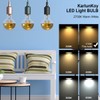 KarlunKoy Half Gold Light Bulb,8W (80W Equivalent) Dimmable LED Edison