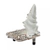 Unbranded Cast Iron Conch Shell Bath Soap Dish Whitewashed Beach