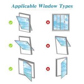 AOUQEE Window Air Conditioning Seal, Air Con Window Kit, Air Conditioning Window Seal, Air Conditioner Window Kit for Mobile Air Conditioning, Tumble Dryer, 190 x 50 cm