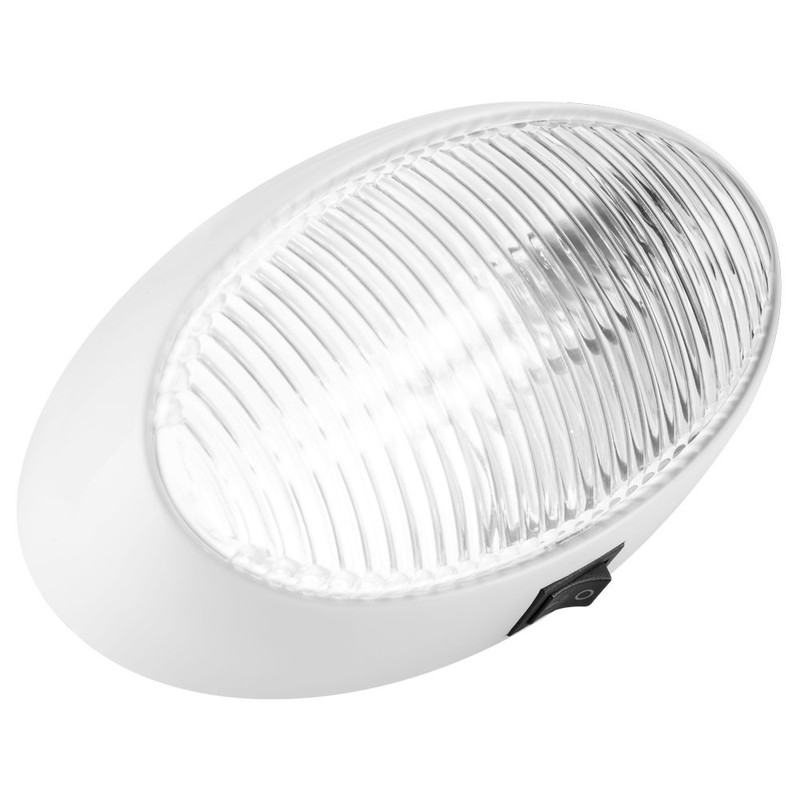 Lumitronics RV 12V LED Oval Porch Utility Light with On/Off