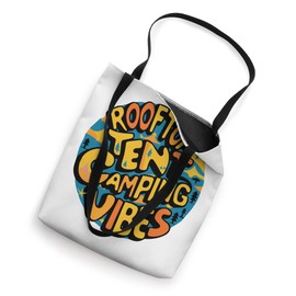 Rooftop Tent Camping Vibes | Handdrawn Style Adventure Tote Bag