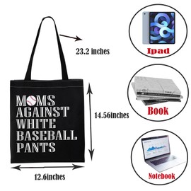 Baseball Tote Bag Moms Against White Baseball Pants Tote Bag Baseball Player Tote Bag Baseball Lover Gift (Baseball Pants TOTE)