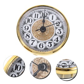 Yardwe Craft Watch Insert Replacement Watch Insert with Movement Round Watch Insert Watch Head Insert DIY Watch Insert Dial Bell Quartz Watch Accessories Metal Mosaic Rome