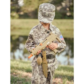 GIFTINBOX Kids Army Soldier Dress Up Costume Role Play Set, Deluxe Christmas Gift for Kids Boys Aged 3-12 Size S