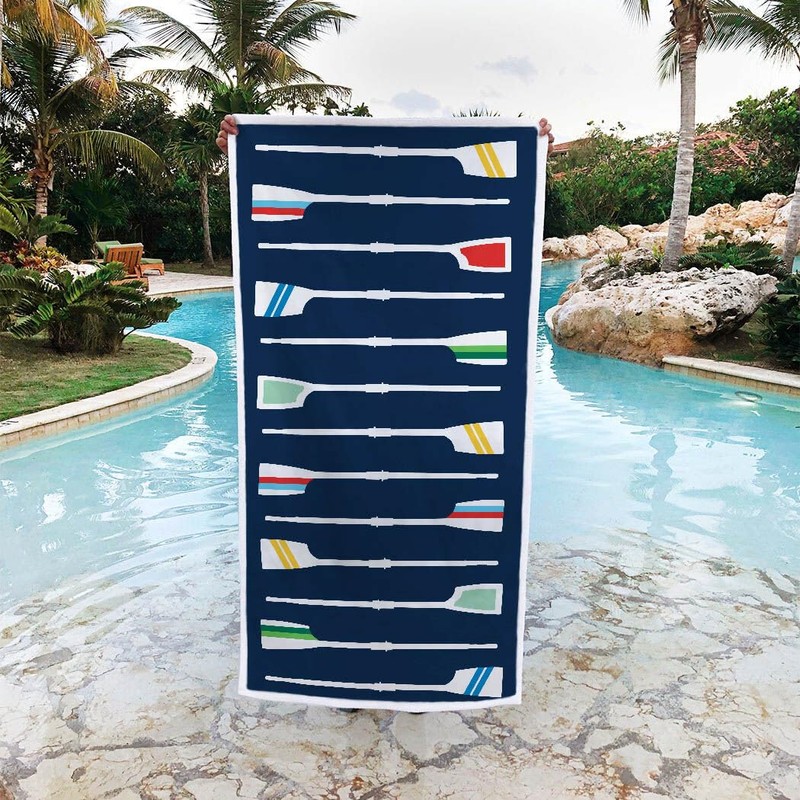 ChalkTalkSPORTS Crew Premium Beach Towel | Rowing Oars