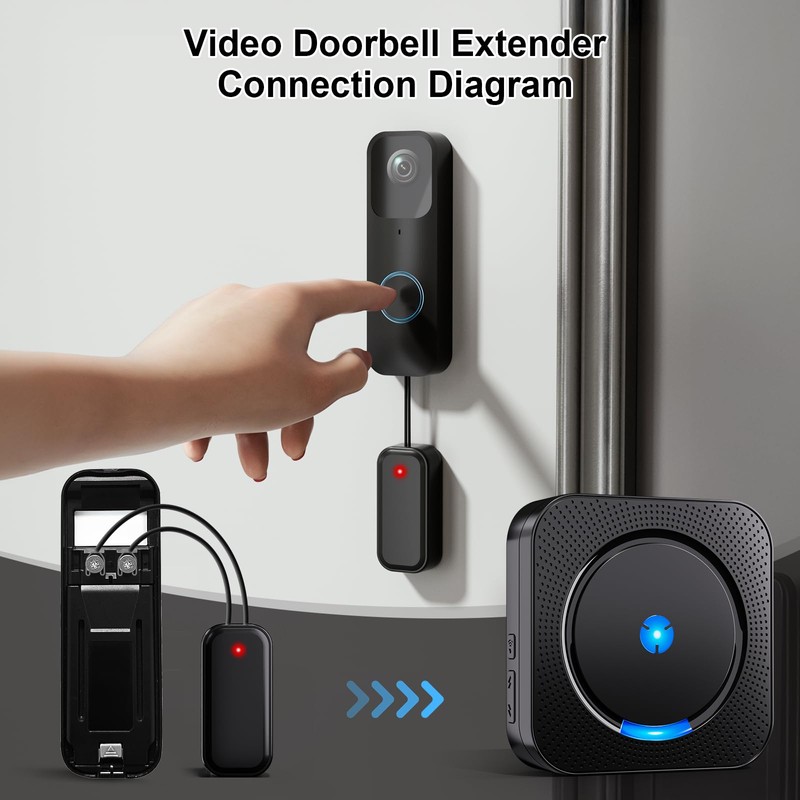 BESIMLIVE Wireless Doorbell Chime Video Doorbell Extender - Compatible with