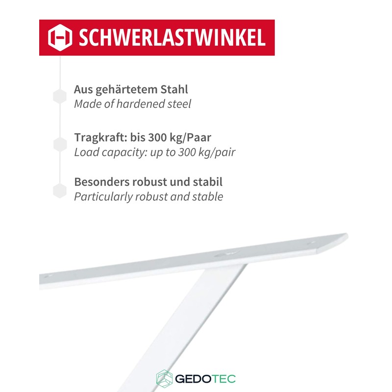 Gedotec Heavy-Duty Shelf Brackets