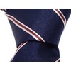 Kingsman Stripes Tie Kingsman Striped Necktie, Silk, Navy Blue, Brown,