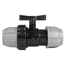 mdpe Water Pipe Plumbing Fittings-Compression Flow Control valves for Drinking Water/Irrigation Supply,10 bar (25mm)