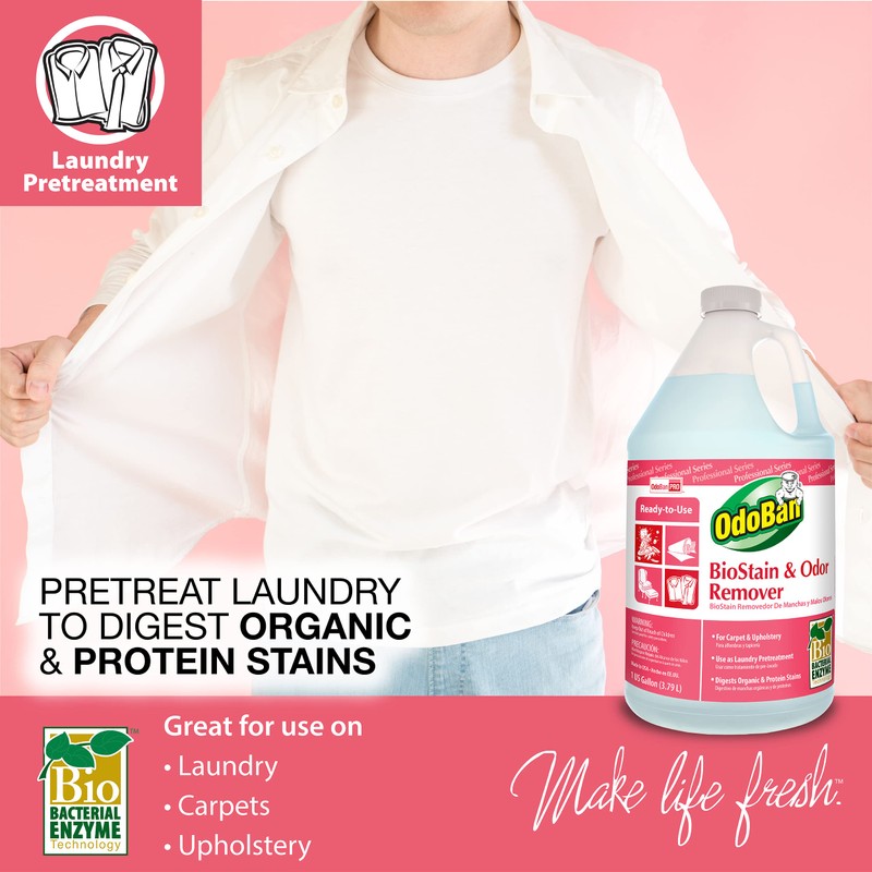 OdoBan Professional Cleaning Neutral pH Floor Cleaner and BioStain and