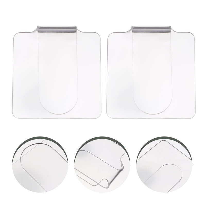 Outanaya 2pcs Transparent Acrylic Nail Art Mixing Palette for Makeup