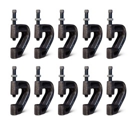 Highcraft DMQV-QM38-10 Heavy Duty Industrial Purlin Beam Clamp for 3/8'' Rod Max Load 400 lbs. Uncoated Iron (10PK)