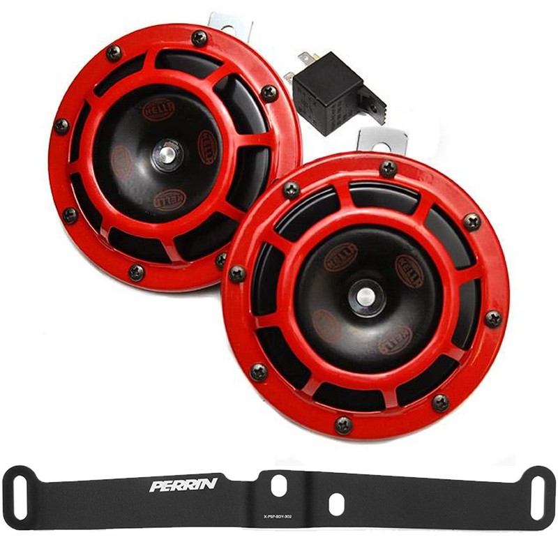 HELLA Supertone 12V Twin Horn Kit with New Perrin Bracket