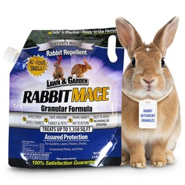 Nature’s MACE Rabbit Repellent 3 lb Granular/Treats 1,350 sq ft./Rabbit Repellent and Deterrent/Keep Rabbits Out of Your Lawn and Garden/Safe to use Around Children & Plants.
