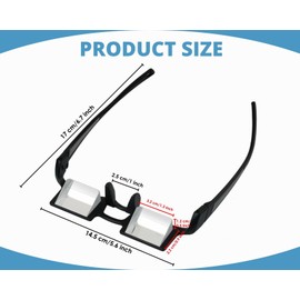 DS. DISTINCTIVE STYLE Lazy Glasses Prism 90 Degree Crochet Glasses Mirror Reading Glasses for Laying Down/Knitting (Lightweight Version for People without Glasses)