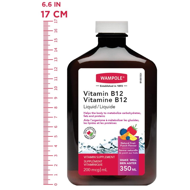 Wampole Vitamin Liquid B12 200 mcg/ml – Fast Liquid Absorption