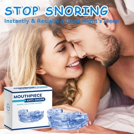 Anti Snoring Mouthpiece: Anti Snoring Devices for Men and Women Snore Stopper, Sleep Mouthpiece-Ready to Use Anti Snore A- Blue