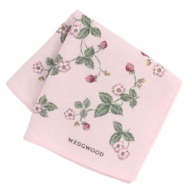WEDGWOOD 000113-0003-01 Front Gauze Cloth Towel Handkerchief Wild Strawberry (Pink) [100% Cotton] Women's Hand Towel, Approx. 9.8 inches (25 cm)