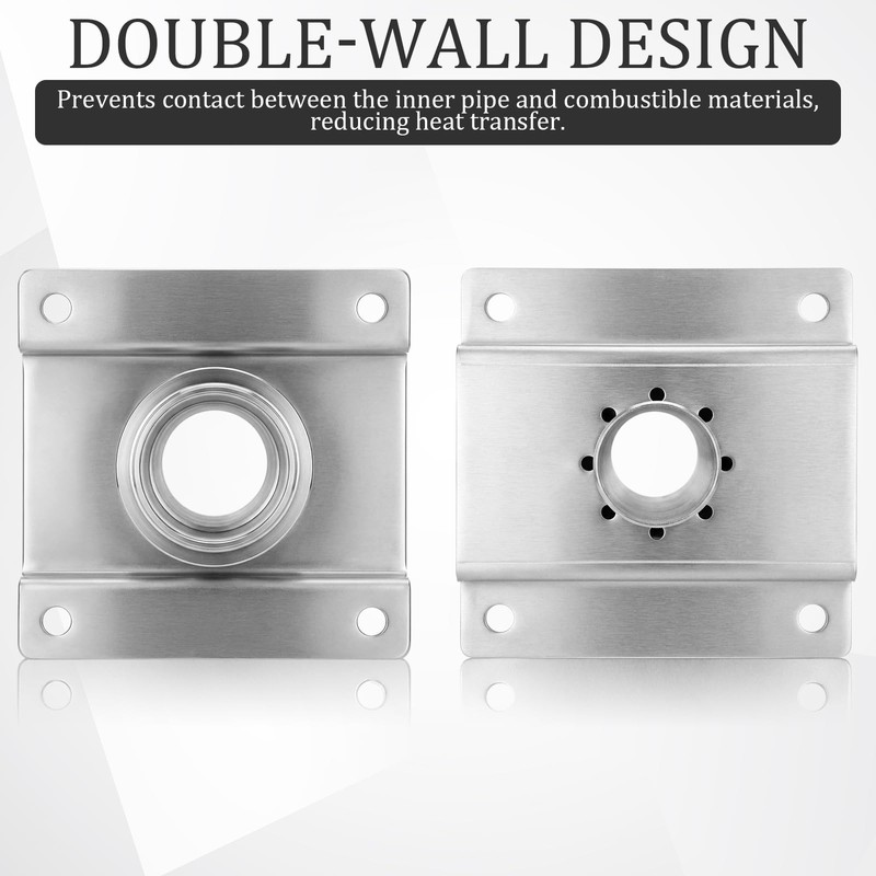 Chumia 1.5 Inch ID Generator Exhaust Kit, Steel Double Wall