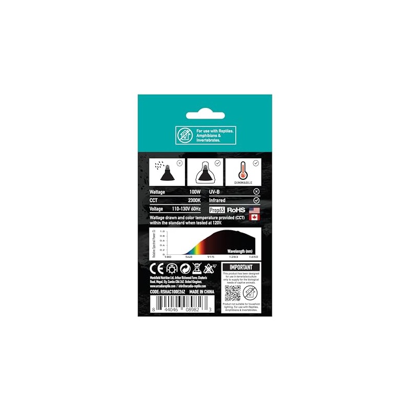 Arcadia Golden Sun Basking Halogen Lamp-100 Watt