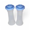 Tupperware Large Hourglass Salt and Pepper Shakers Iris Blue