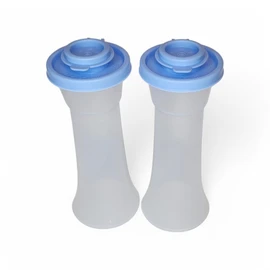 Tupperware Large Hourglass Salt and Pepper Shakers Iris Blue