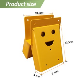Gabasinover Smile 1 pcs Heavy Duty Sawhorse Bracket, Saw Steel Support,High Strength Welded Construction Target Hanger/Holder, Spare Part, Heavy Duty A-Frame Swing Sets Brackets (Yello)