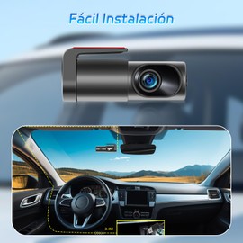 NHOPEEW Dash CAM Coche 1080P con GPS WiFi ADAS - Dashcam Cámara Coche de Coche con Pantalla IPS de 1 Pulgada/Visión Nocturna/Grabación En Bucle / 150°Ángulo Ancho + Tarjeta de 64 GB