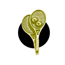 S9 Tennis Rackets CHROME GOLD COLOURED English Pewter on an Air Freshener fits on a Vent Clip Kit Decoration