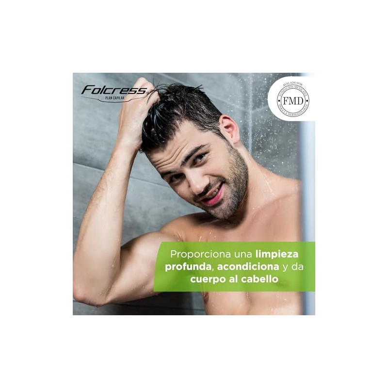 Folcress Shampoo Control Caspa con Piritionato de Zinc Grisi para
