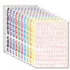 12 Sheets Letter Stickers, 1512 Alphabet Stickers,1 inch Vinyl Self-Adhesive