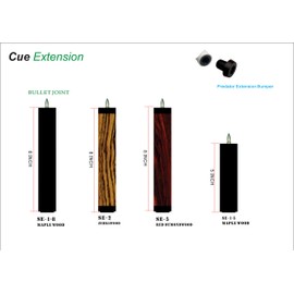 2021 New Champion Pool Cue Extension(5 inch, 8 inch,11 inch) Predator Uniloc/Bullet Joint (11 inch Dark Green Bullet Cue Joint Extension)
