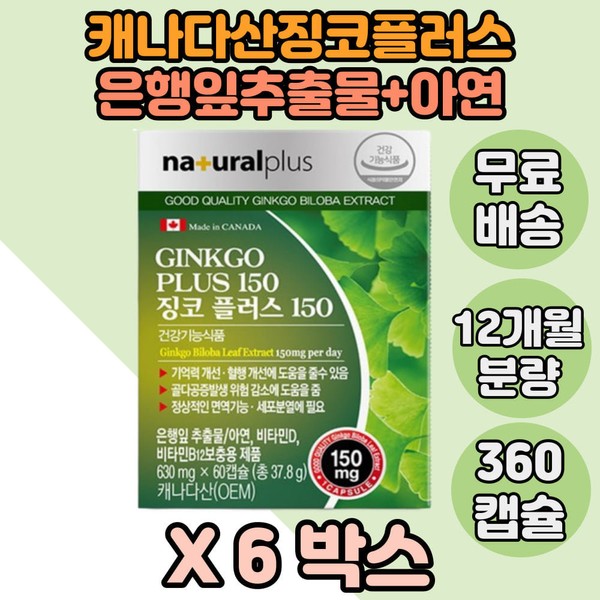 [On Sale] Ginkgo Ginkgo Leaf Extract Ginkgo Ginkgo Leaf Extract Ginkgo Plus Magnesium Strength Help 6BOX / [온세일]징코은행잎추출물 진코 Ginkgo 은행잎 추출물 징코플러스 마그네슘 기역력 도움 6BOX