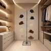 5 Tier Freestanding Metal Hat Organizer Rack with 20 Hookers,