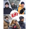 3-Pieces Winter Beanie Hats, Scarf and Touch Screen Gloves Set